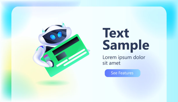 手持信用卡的可爱机器人机器人现代机器人人物人工智能技术概念图片下载