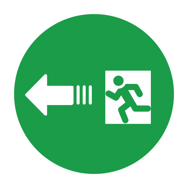箭头，紧急情况，出口，绿色，左，左，标志图标图片下载