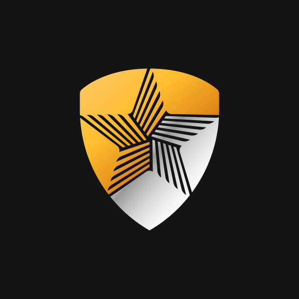 摘要星标志图标设计矢量模板。星标志与盾的设计理念。星标志图标矢量设计模板，为企业，品牌，公司，网站，符号，企业，标志。图片下载