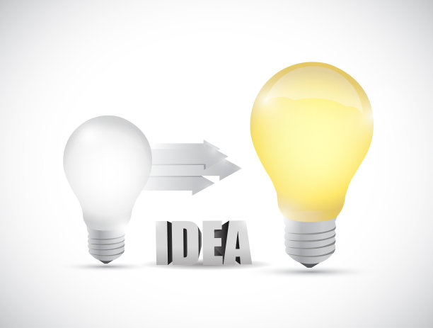 灯泡创意插画设计图片下载