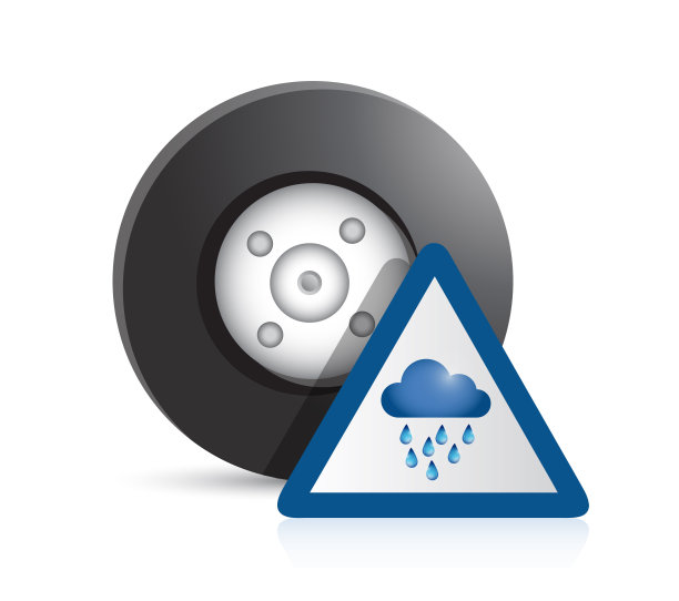 车轮和雨标志插图设计图片下载