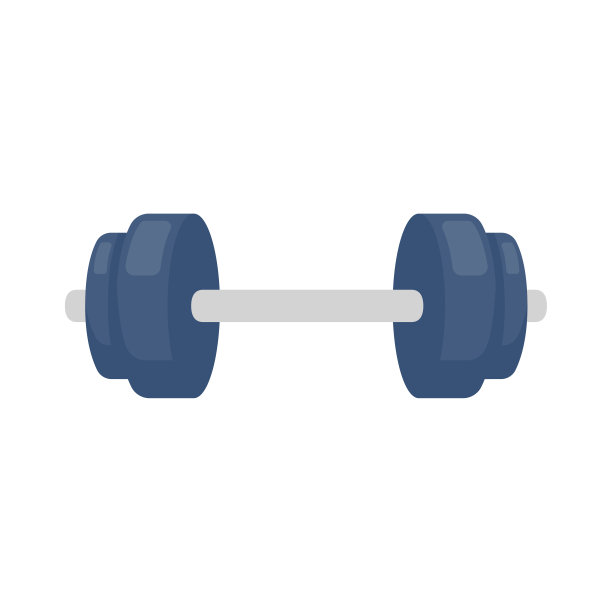 健身用的哑铃是钢制的，用来举重锻炼肌肉。图片下载