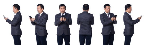 高级经理穿商务套装，长裤和鞋子完全隔离图片下载