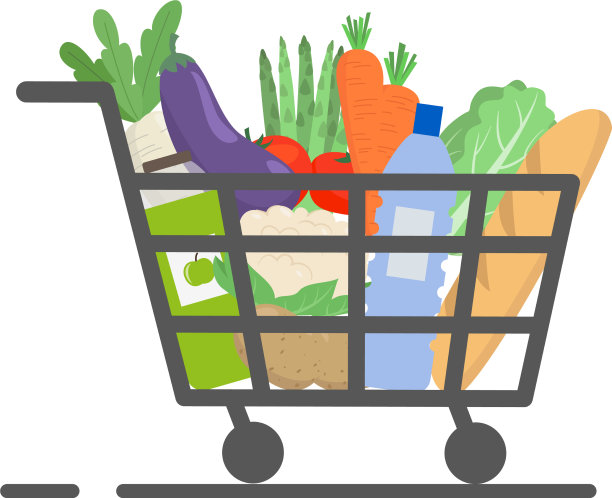杂货店，购物车，超市，食品篮图片下载