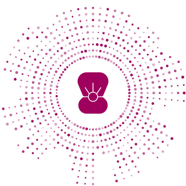 紫色自然开壳与珍珠图标隔离图片下载