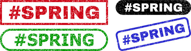 Hashtag弹簧矩形印章印章使用橡胶图片下载