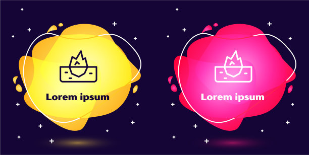 设置线冰山图标孤立在蓝色背景图片下载