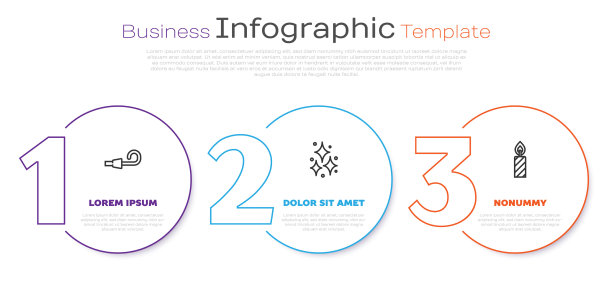设线生日晚会号角烟花和蛋糕图片下载