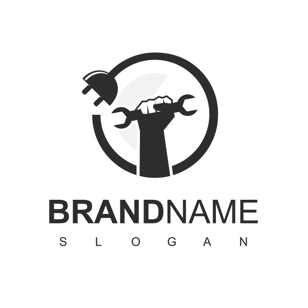 电业工人标识设计模板勤杂工图片下载