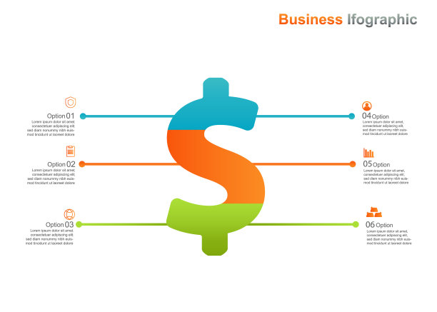 业务信息图形设计模板3选项图片下载