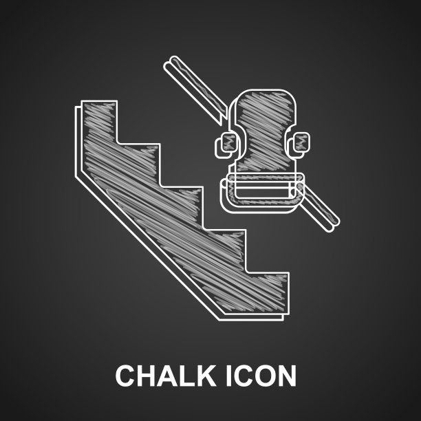 粉笔关闭了进出电梯电梯自动扶梯图标图片下载