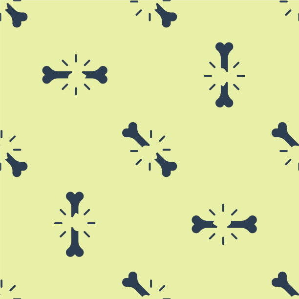 蓝色人体断骨图标孤立无间图片下载