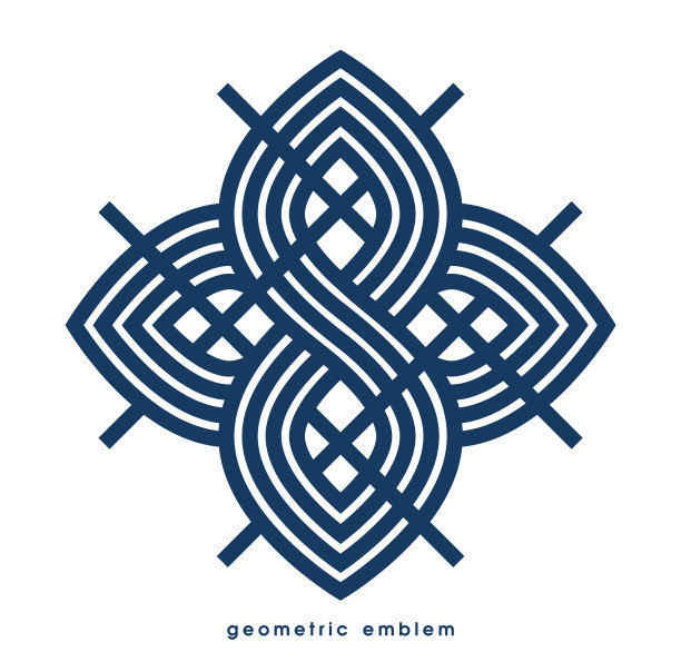 抽象的几何花形花的象征图片下载