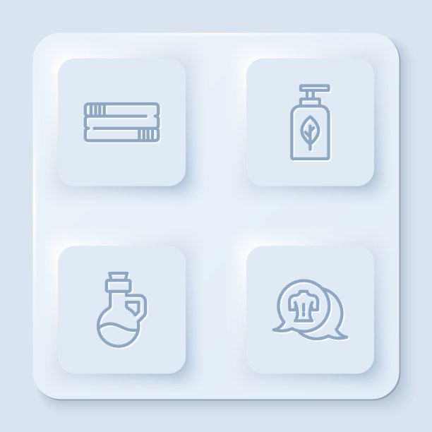 套线毛巾堆叠精油瓶和图片下载