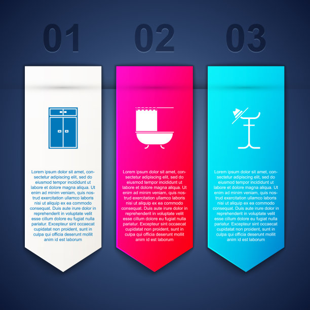 设置衣柜浴缸，浴帘和外套图片下载