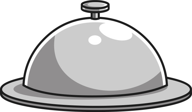 卡通厨师银盘图片下载