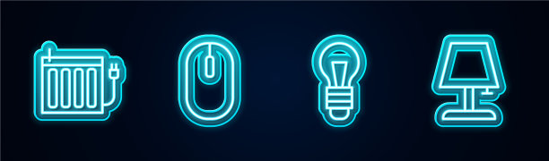 设线加热散热器电脑鼠标灯图片下载