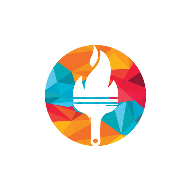 火刷标志模板设计图片下载