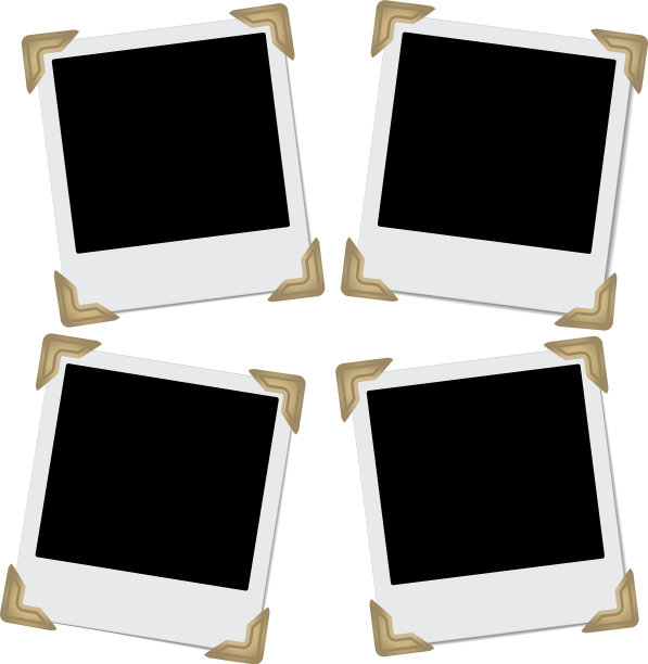 设置复古相框的照片角落图片下载