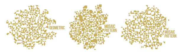 抽象明亮的黄色马赛克背景设置图片下载