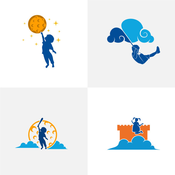 设定儿童梦想标志设计创意梦想图片下载