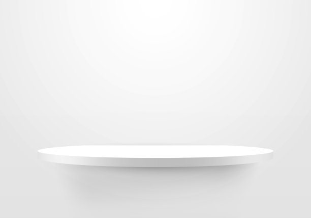 3d空白的白色架子上干净的壁纸背景图片下载