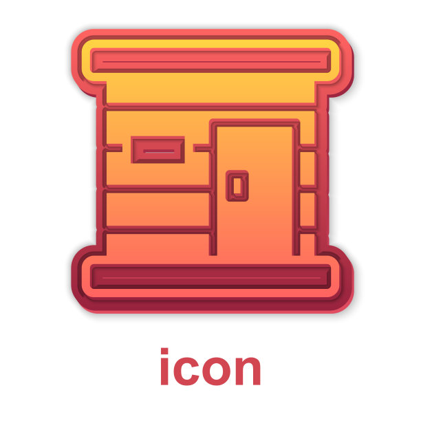 金色桑拿木制澡堂图标孤立在白色图片下载