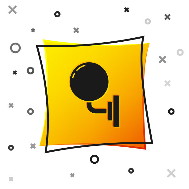 黑色壁灯或壁灯图标孤立在白色上图片下载