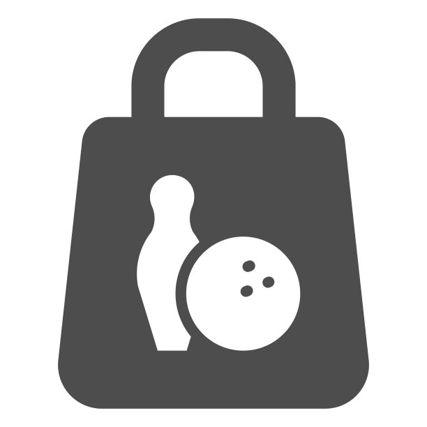 纸袋保龄球游戏固体保龄球图标图片下载