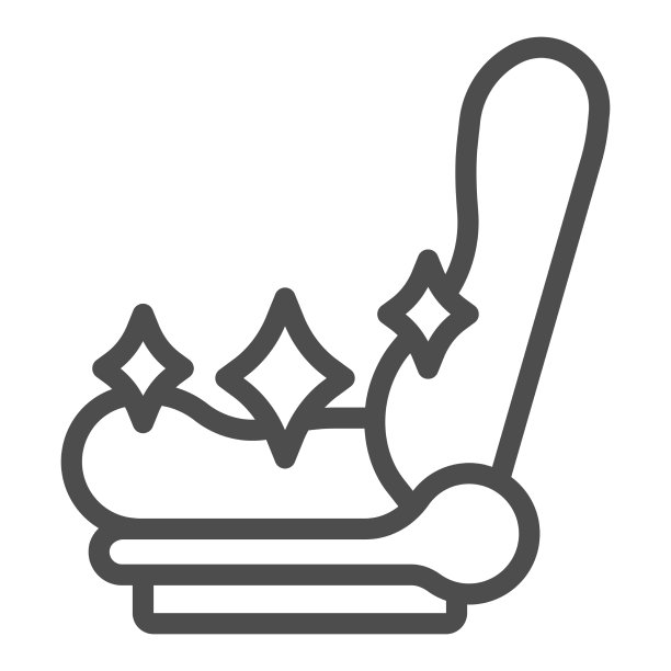 清洁汽车座椅线图标洗车概念图片下载