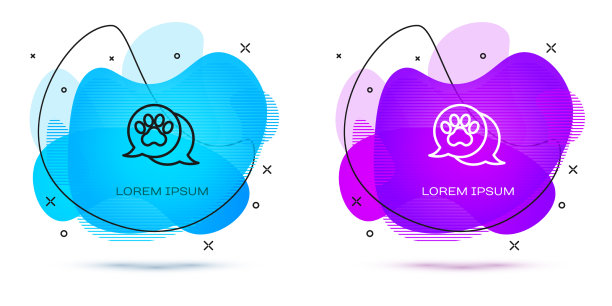 线爪印图标孤立在白色背景图片下载