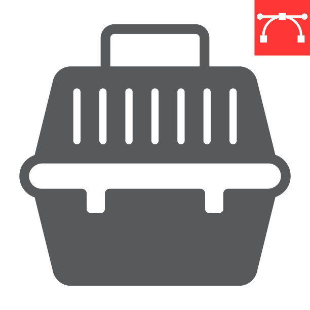 宠物载体字形图标宠物商店和动物图片下载