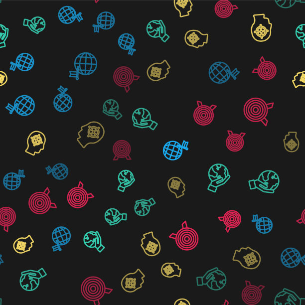 用旗帜握住地球，设定行星线图片下载