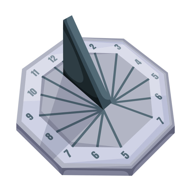 日晷图标卡通图标孤立图片下载