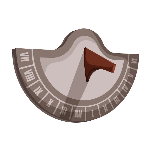 日晷图标卡通图标孤立图片下载