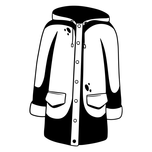 雨的保护。带科曼帽的雨衣。秋天的衣服。图片下载