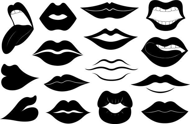 设置不同女人的嘴唇图片下载