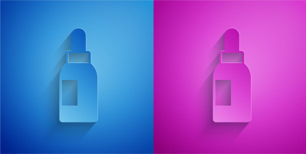 纸切精油瓶图标孤立上图片下载