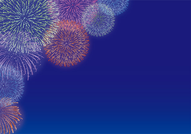 夜空和烟花的背景材料2图片下载