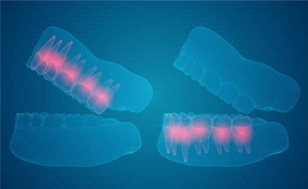人体下颚3d布局医疗和健康疼痛的牙齿图片下载