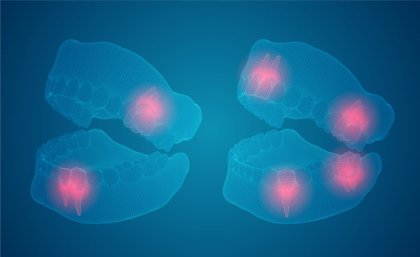 人体下颚3d布局医疗和健康疼痛的牙齿图片下载