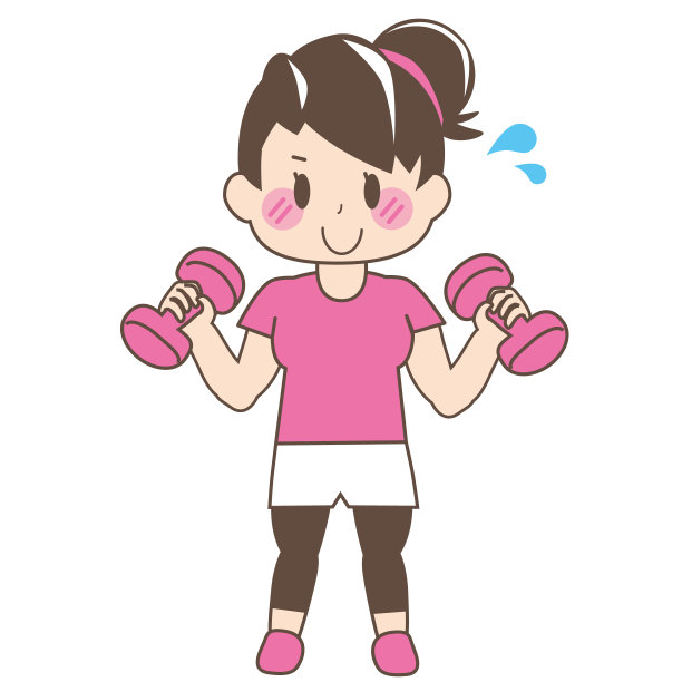 用哑铃锻炼的女人图片下载