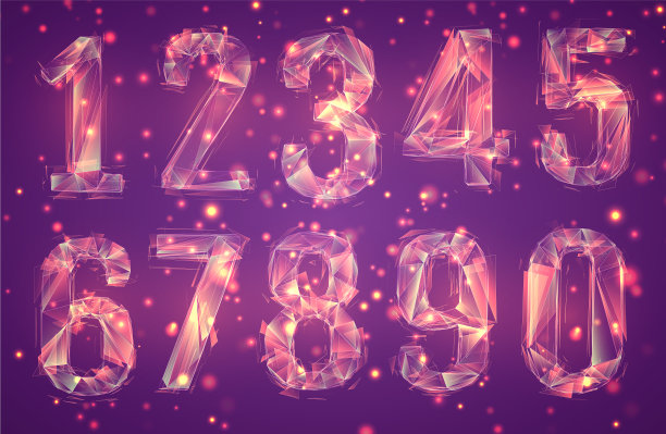 粉红色上的3d符号体积集数字图片下载