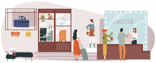 包店女孩时装季销售女性客户图片下载
