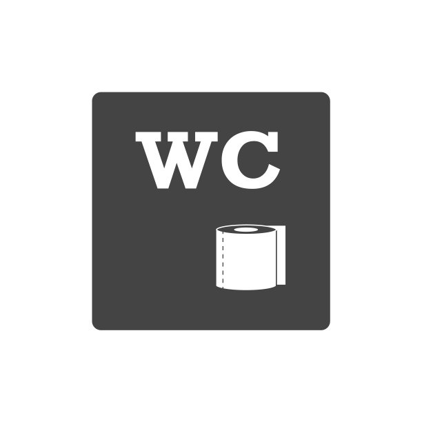 马桶板图标上的白色孤立背景图片下载