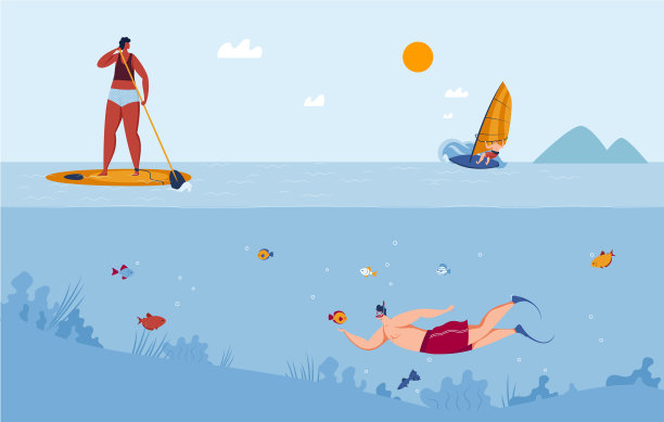 水上运动，跳水，冲浪，游艇和滑雪图片下载