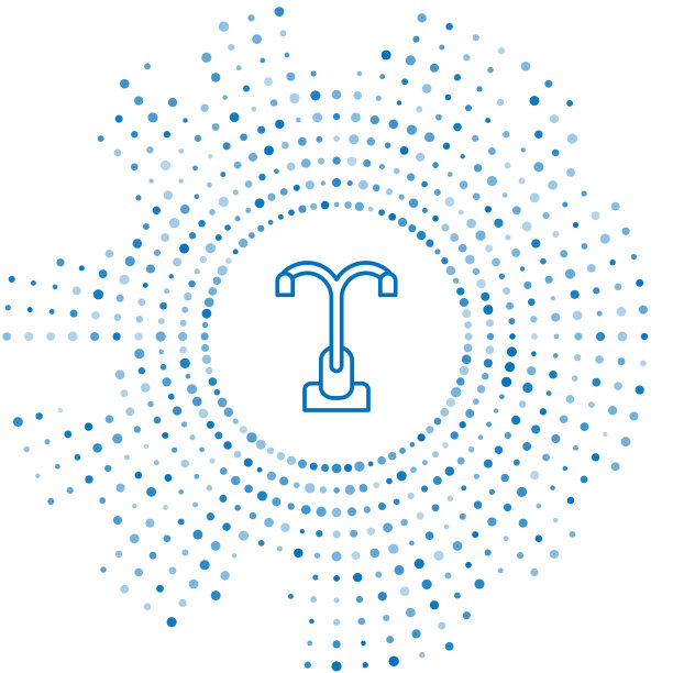 蓝线路灯系统图标隔离开图片下载