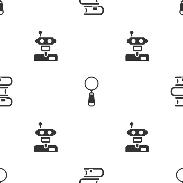 设定书本放大镜和机器人的无缝连接图片下载