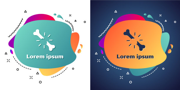 白色人体骨折图标孤立在白色和图片下载