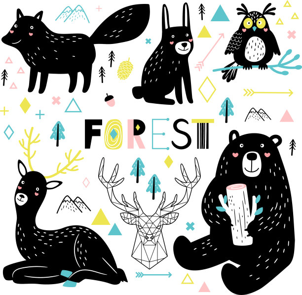 斯堪的纳维亚风格的动物图片下载